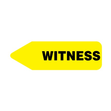 Labeling Flag - Imprinted - Witness - Yellow - 9/16 X 2